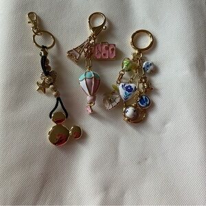 Gold and Multicolor Bag Charms